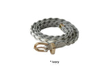 [Cowhide] SLIM WEAVING BELT