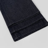 Raw autumn non-fade banding casual wide denim pants