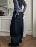 Vintz three-pin tuck balloon wide cotton pants