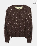 Vda Dot Color Matching Knit Cardigan