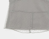 Catin Dot See-through Halter Neck Layered Short Sleeve T-Shirt