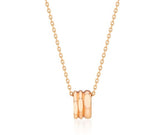 Triple Silver Cutout Necklace S