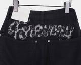 Sumo Leopard Lettering Brushed Wide Balloon Pants