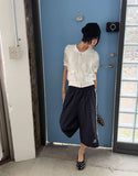BACK BUTTON SLIT TEE
