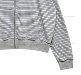 Maki Multi Stripe Color Matching Hood Zip-Up