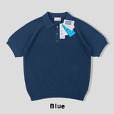 Berna Linen Collar Knit Short Sleeve T-shirt
