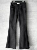 Striped bootcut pants