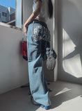 Cartel Back Painting Balloon Denim Pants
