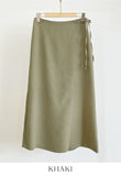 Core Wrinkle-Free Pleated Wrap Long Skirt