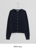 Goodbert Wool Color Round Knit Cardigan
