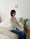 Makyu See-through Summer Round Knit Cardigan
