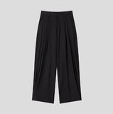 Royden Drape Two-Tuck Wide Slacks