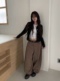 Lida Balloon Fit Cotton Wide Pants