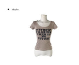 Kubu Ribbed Lettering Slim Short Sleeve T-Shirt