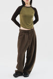 Set Twill Balloon Trousers