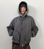 HIDDEN BUTTON TANKER JACKET