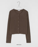 Swoony Ribbed Round Crop Cardigan