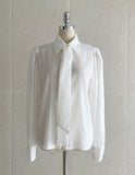 [Tie set] Majella Puff Shirring Blouse