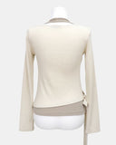 [Fake Layered] DL Halter Layered Long Sleeve T-Shirt