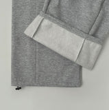 Winter Folding Pintuck Two-Way Wide Jogger Banding Brushed Pants