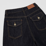 Back Pocket Point Maxi Wide Fit Raw Denim Pants