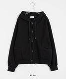 [unisex] Harui Cotton Button Over Hood Jacket
