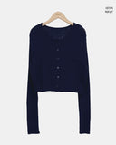 Nobis Ribbed Crop Cardigan