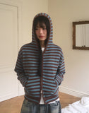 [MADE] Anton Stripe Pocket Two-Way Knit Zip-Up