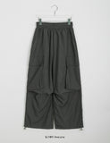 [unisex] Domo nylon string banding parachute cargo pants