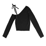 Aden One Shoulder Slit Knit