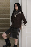 Check Vintage Ruffle Scarf