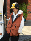 POCKET PADDING HOOD VEST