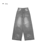 Dao Cat Washing Wide Denim Pants