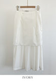 Mizel Pintuck Long Pleated Skirt
