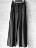 Signature pin tuck wide slacks