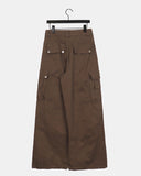 Zon Pintuck Wide Cargo Two-Way Cotton Pants