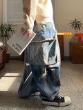 Wave Washed Balloon Cargo Denim
