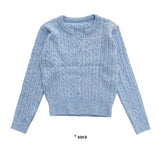 (WOOL) CABLE CROP KNIT CD