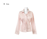 Oke Stripe Tie Shirt Blouse