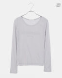 Nini Lettering See-Through Long Sleeve T-Shirt