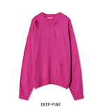 Clo damage loose fit knitwear