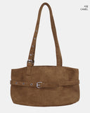 Mokit Suede Belt Shoulder Bag