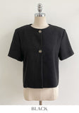 Kolb Round Neck Short Sleeve Tweed Jacket