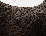 Coryl Leather Eyelet Leopard Hobo Shoulder Bag