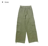 Clun Cut Wide String Cargo Pants
