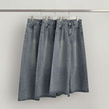 Loose Wide Clean Washing Four-Season Denim Cotton Pants