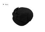 Retin Fluffy Ribbon Madoros Hunting Cap Hat