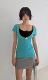 DEEP V-NECK TEE