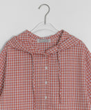 [BAONHAUS] Ryugeto Summer Check Short Sleeve Hood Shirt