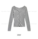 [U-BASIC] Etna slim button cardigan